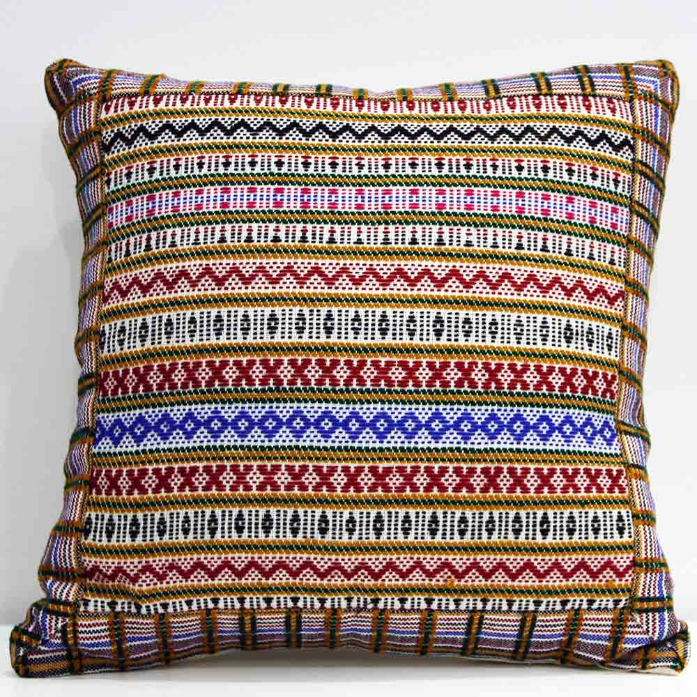 Ethnic stripped tribal pattern tapestry cushion covers textured on vibrant colours Bohemian style decor