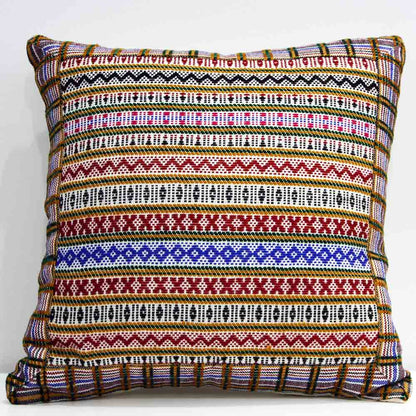 Ethnic stripped tribal pattern tapestry cushion covers textured on vibrant colours Bohemian style decor