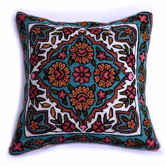 Sadabahaar Green Floral Cushion