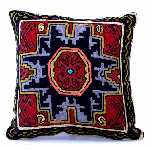 Akrep Scorpion Motif Kilim Tapestry Pattern Throw Pillow Turkish Chic Ethnic, Traditional, Contemporary Style, Accent Cushion Made in West Asia